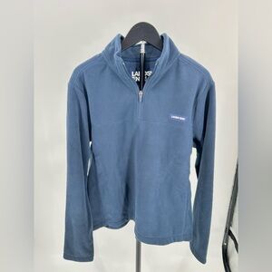 NWT Lands' End Navy Quarter-Zip Fleece Top